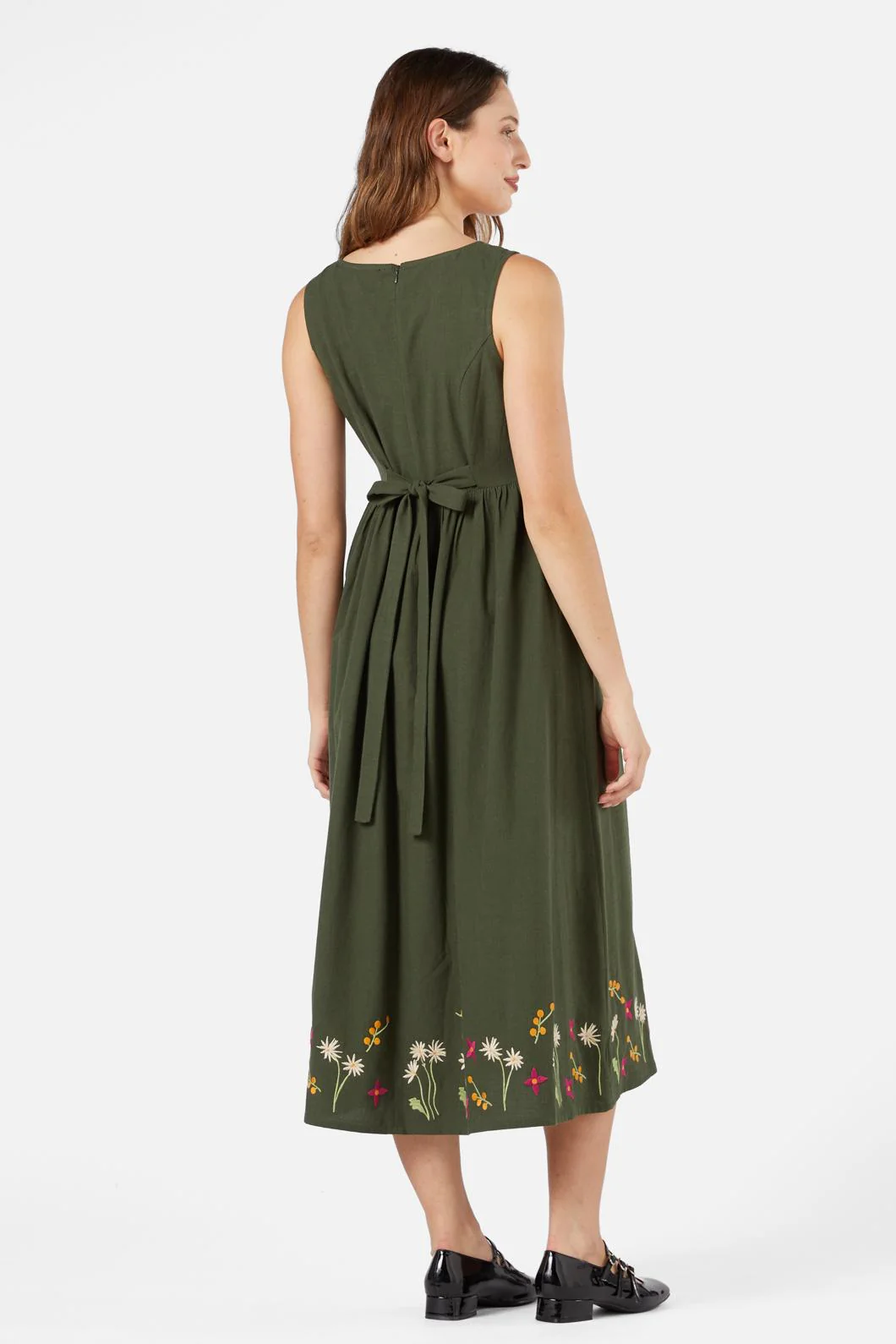 Native Embroidered Midi Dress - Olabens