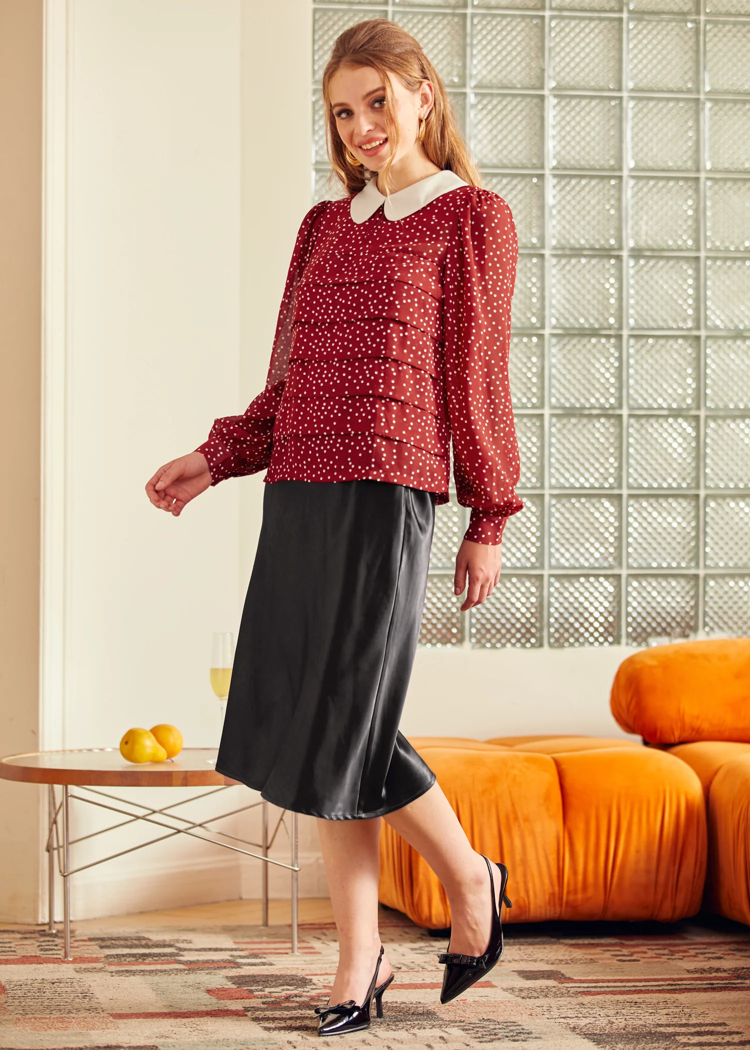 Essence of Every Era Pan Collar Blouse - Olabens