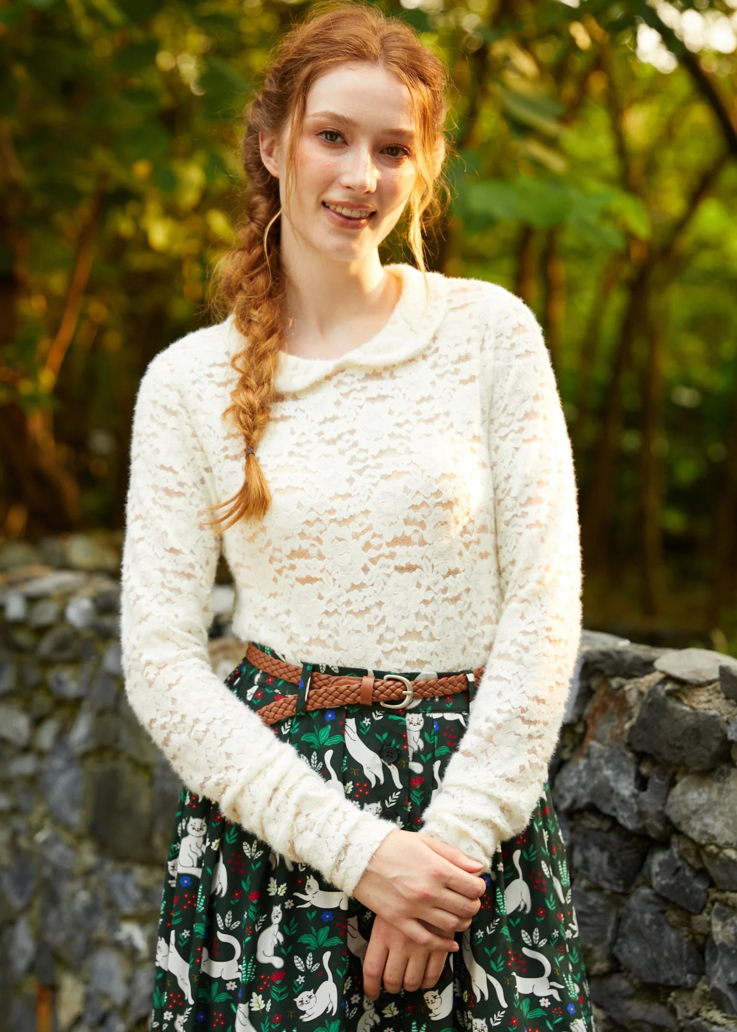 Sweep Me Off My Feet Peter Pan Collar Tee - Olabens