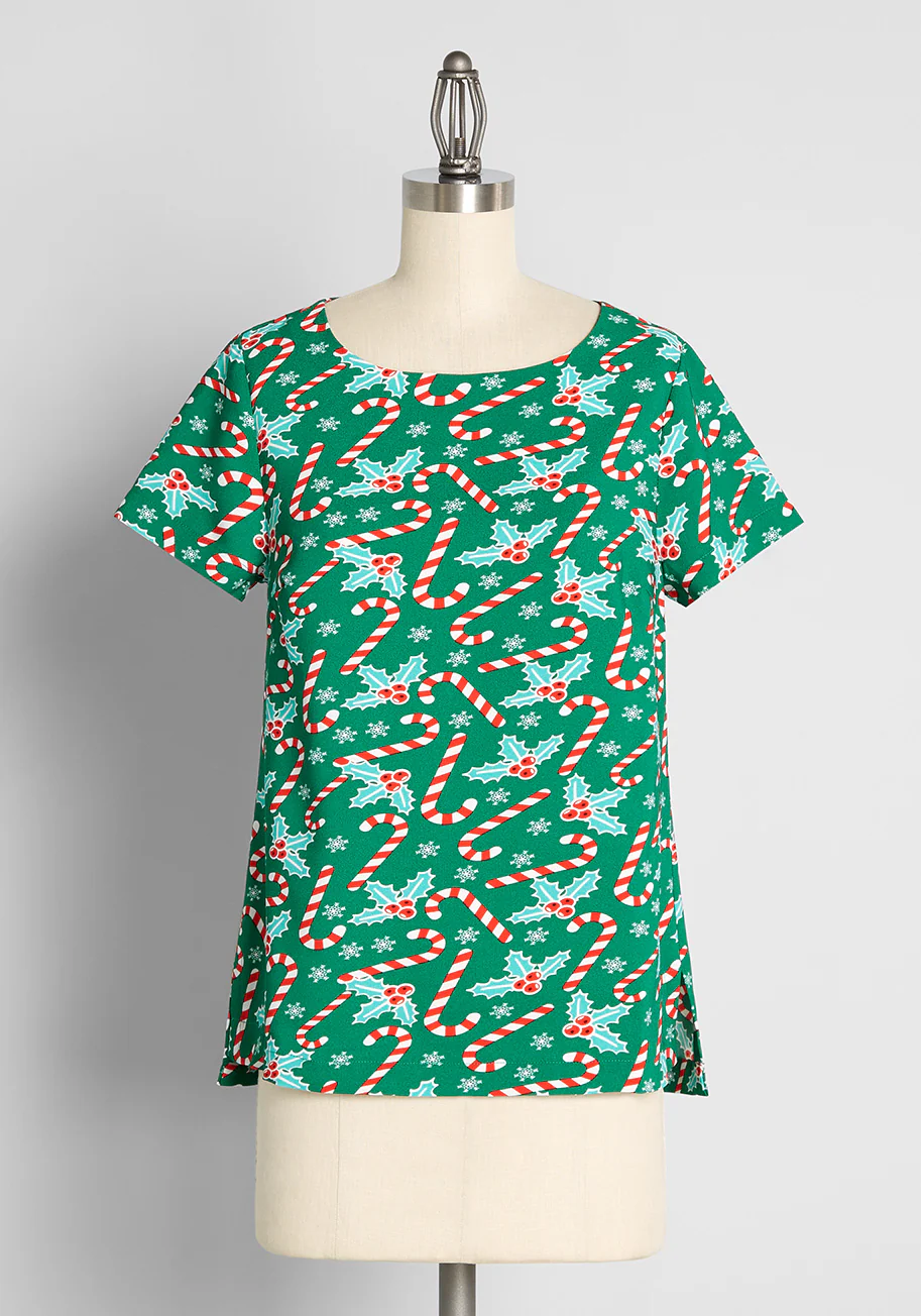 Delightful Demeanor Short Sleeve Blouse - Olabens