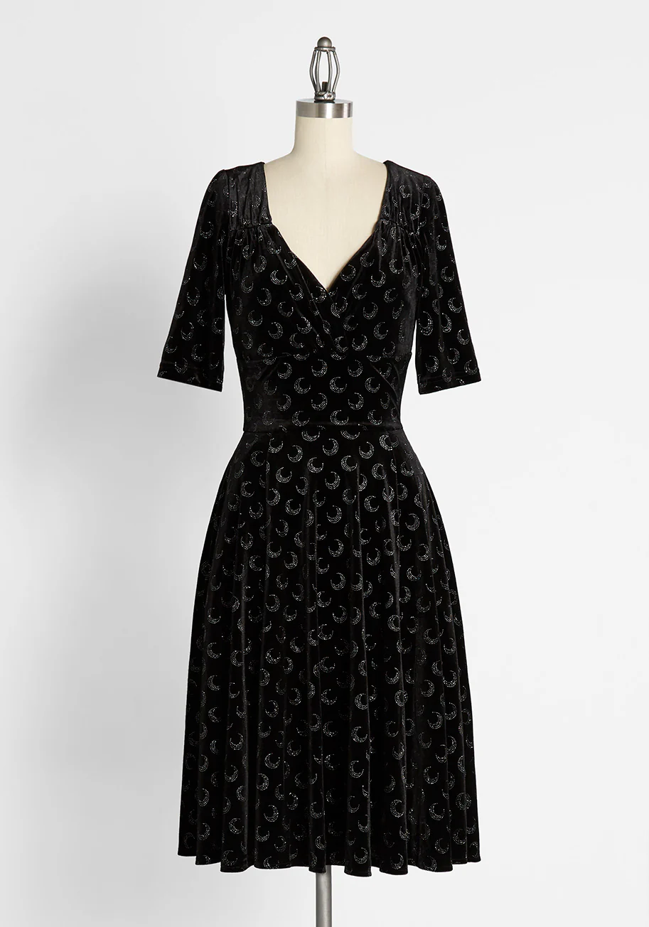 Dancing Beneath the Glitter Moon Dress - Olabens