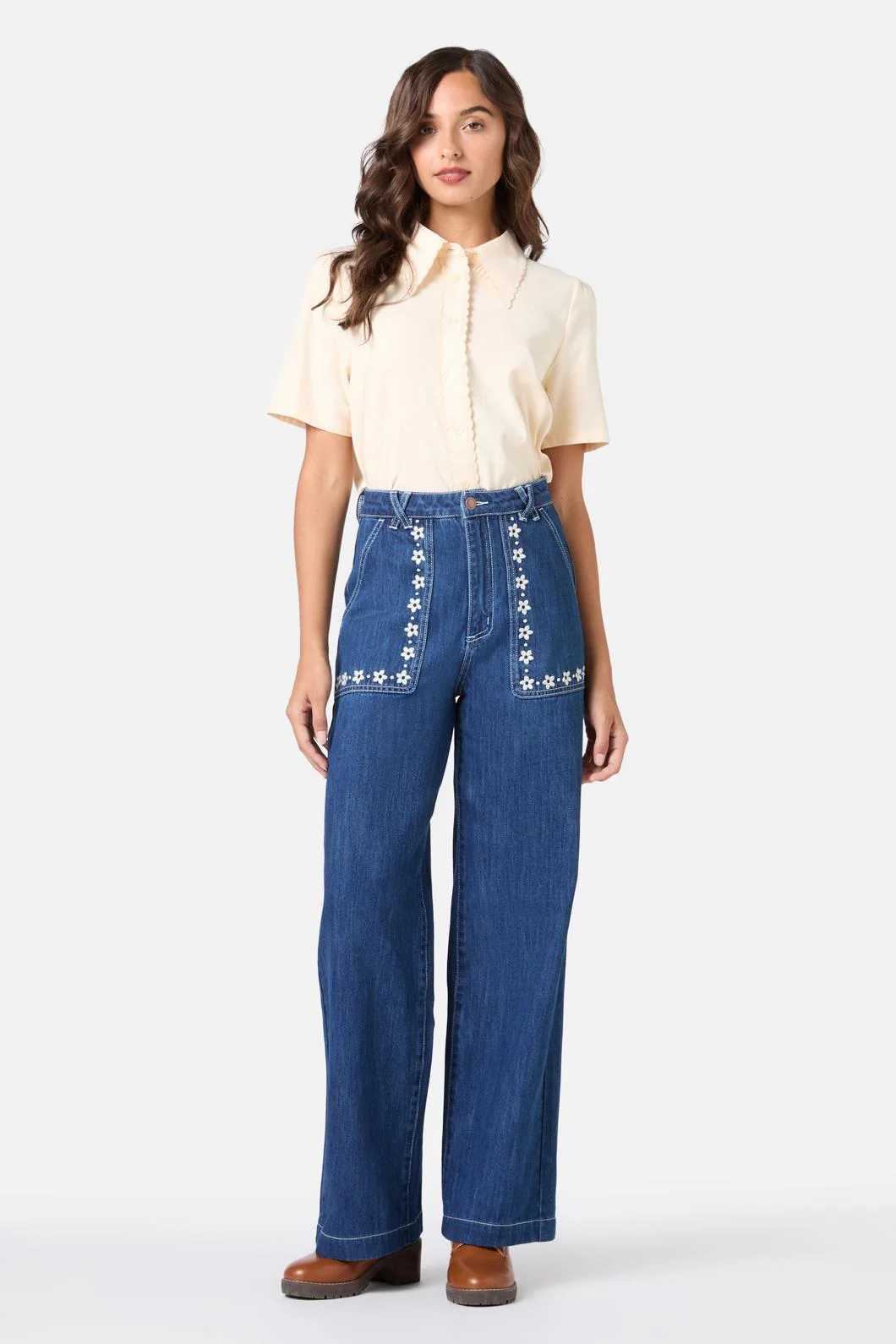 Meg Daisy Embroidered Jean - Olabens