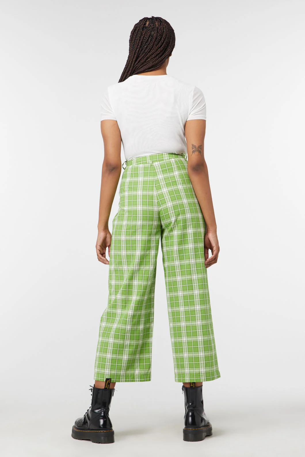 Dazed Tartan Wide Leg Pant - Olabens