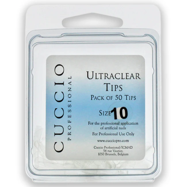 Cuccio Pro Ultraclear Tips - 10 by Cuccio Pro for Women - 50 Pc Acrylic Nails - Olabens