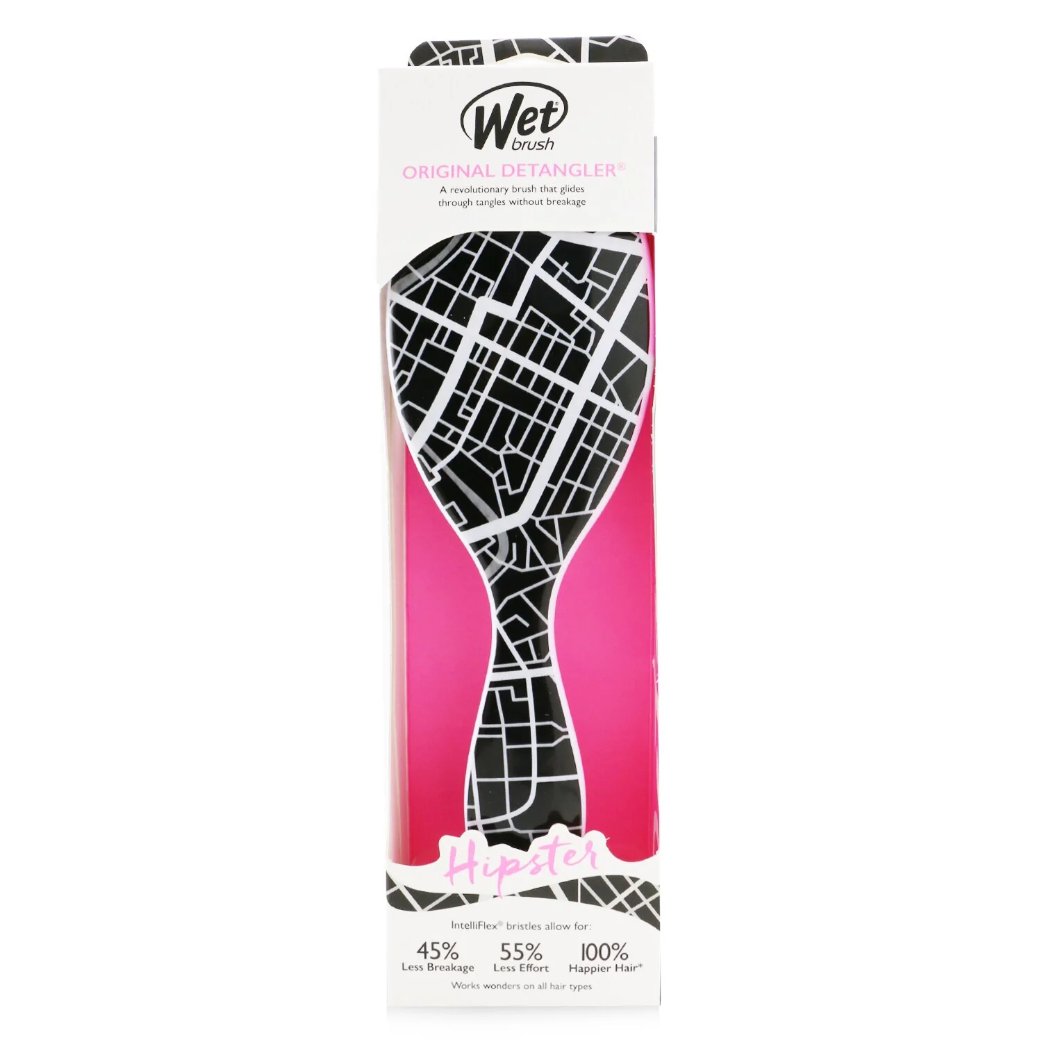 Wet Brush Original Detangler Hipster - # Street Map  1pc - Olabens