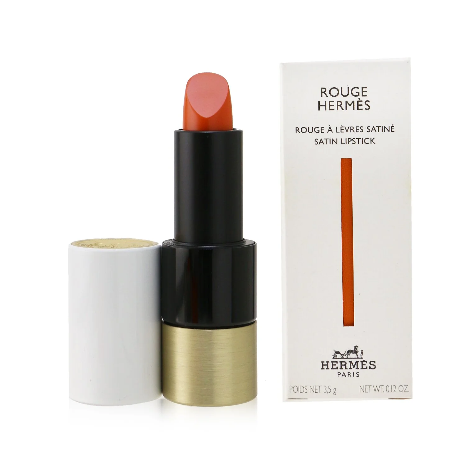 Hermes Rouge Hermes Satin Lipstick - # 33 Orange Boîte (Satine)  3.5g/0.12oz - Olabens