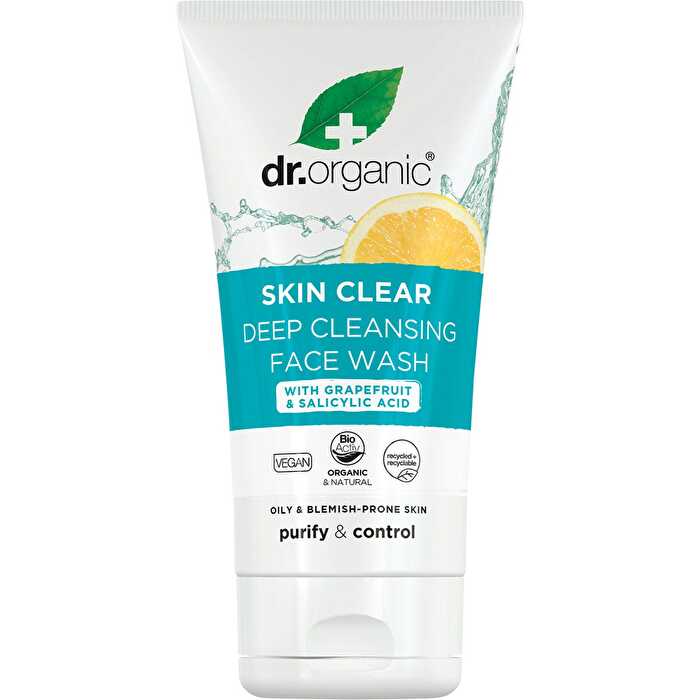 Dr Organic Deep Cleansing Face Wash Skin Clear 125ml - Olabens