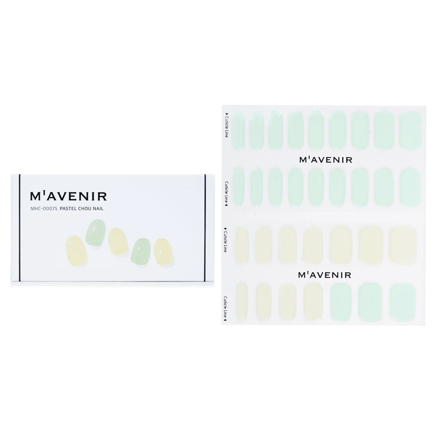 Mavenir Nail Sticker (Assorted Colour) - # Pastel Chou Nail  32pcs - Olabens