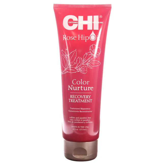 CHI Rose Hip Oil Color Nurture Recovery Treatment by CHI for Unisex - 8 oz Treatment - Olabens