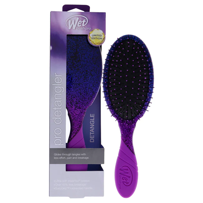Wet Brush Pro Detangler Gilded Glamour Brush - Violet Glow by Wet Brush for Unisex - 1 Pc Hair Brush - Olabens