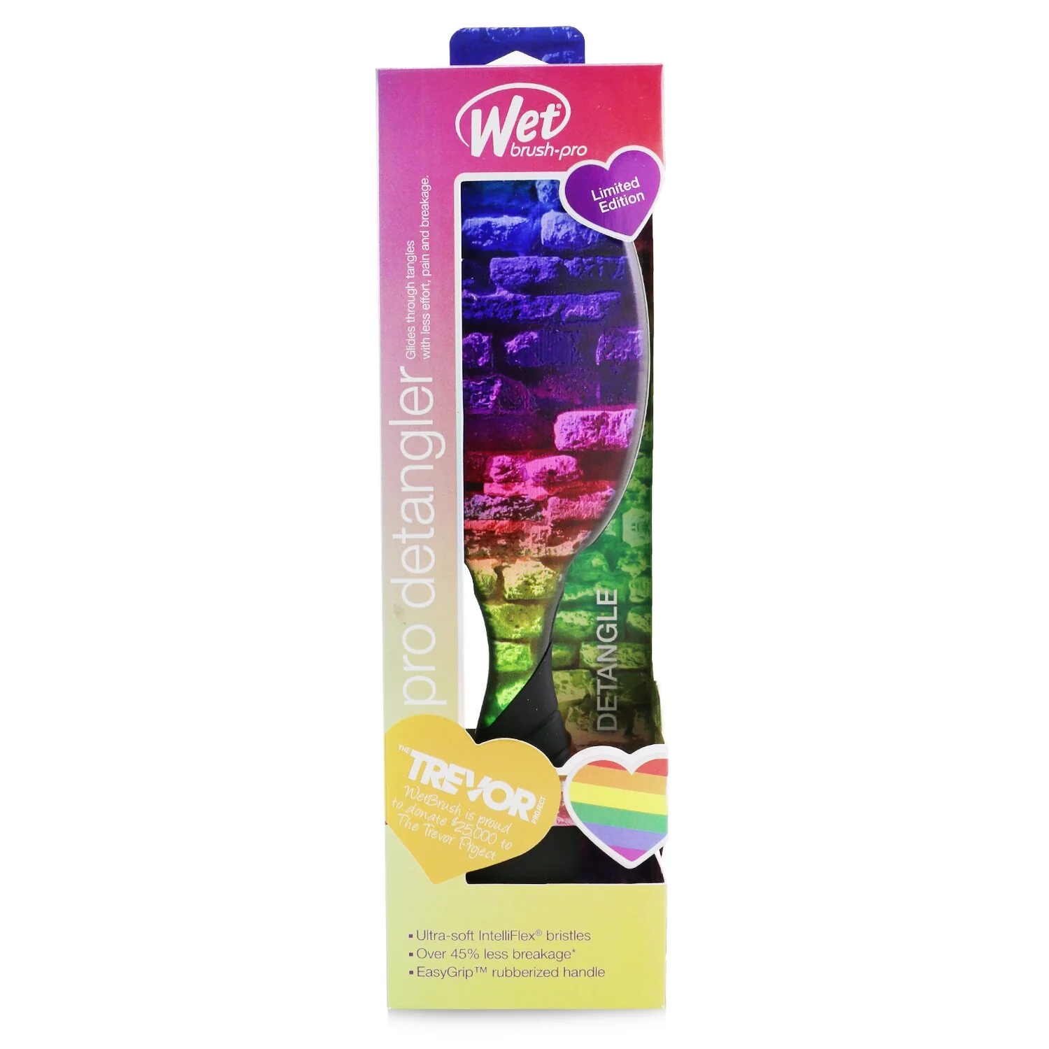 Wet Brush Pro Detangler Pride - # Rainbow Brick (Limited Edition)  1pc - Olabens