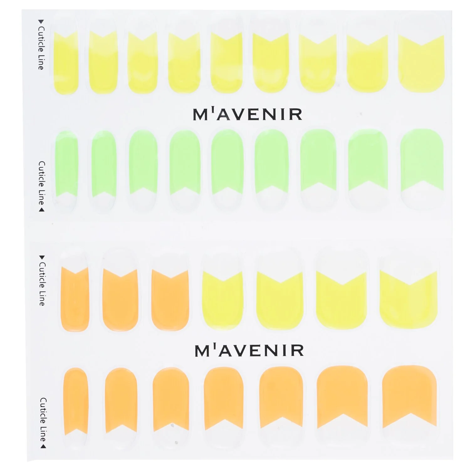 Mavenir Nail Sticker (Assorted Colour) - # Vitamin V Nail  32pcs - Olabens
