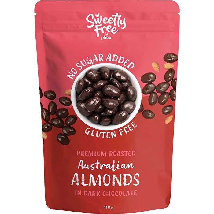Pbco Sweetly Free Almonds Dark Chocolate No Sugar Added 110g - Olabens