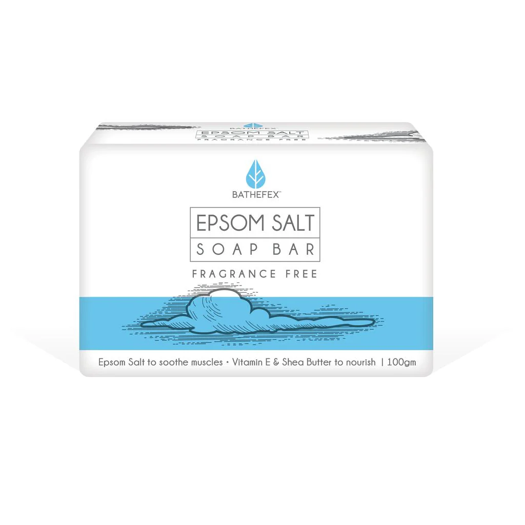Bathefex Epsom Salts Soap Bar - Fragrance Free - Olabens