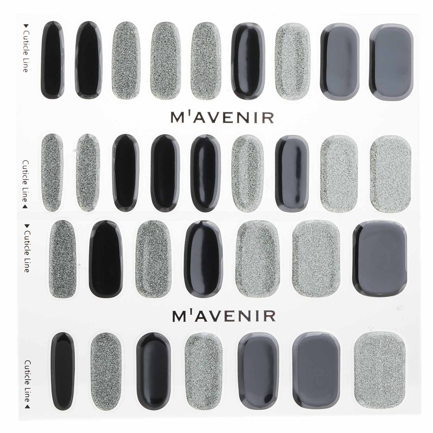 Mavenir Nail Sticker (Assorted Colour) - # Orora With Black Nail  32pcs - Olabens