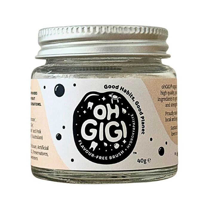 OhGiGi ohGiGi Tooth Powder + Hydroxyapatite Flavour-Free Brush 40g - Olabens