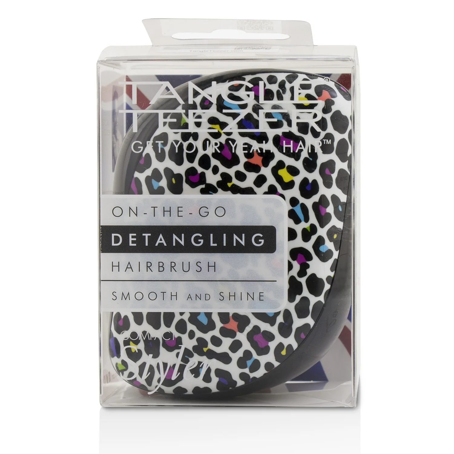 Tangle Teezer Compact Styler On-The-Go Detangling Hair Brush - # Punk Leopard  1pc - Olabens
