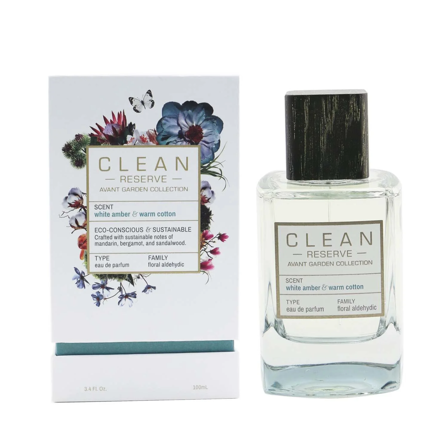 Clean Reserve White Amber & Warm Cotton Eau De Parfum Spray  100ml/3.4oz - Olabens