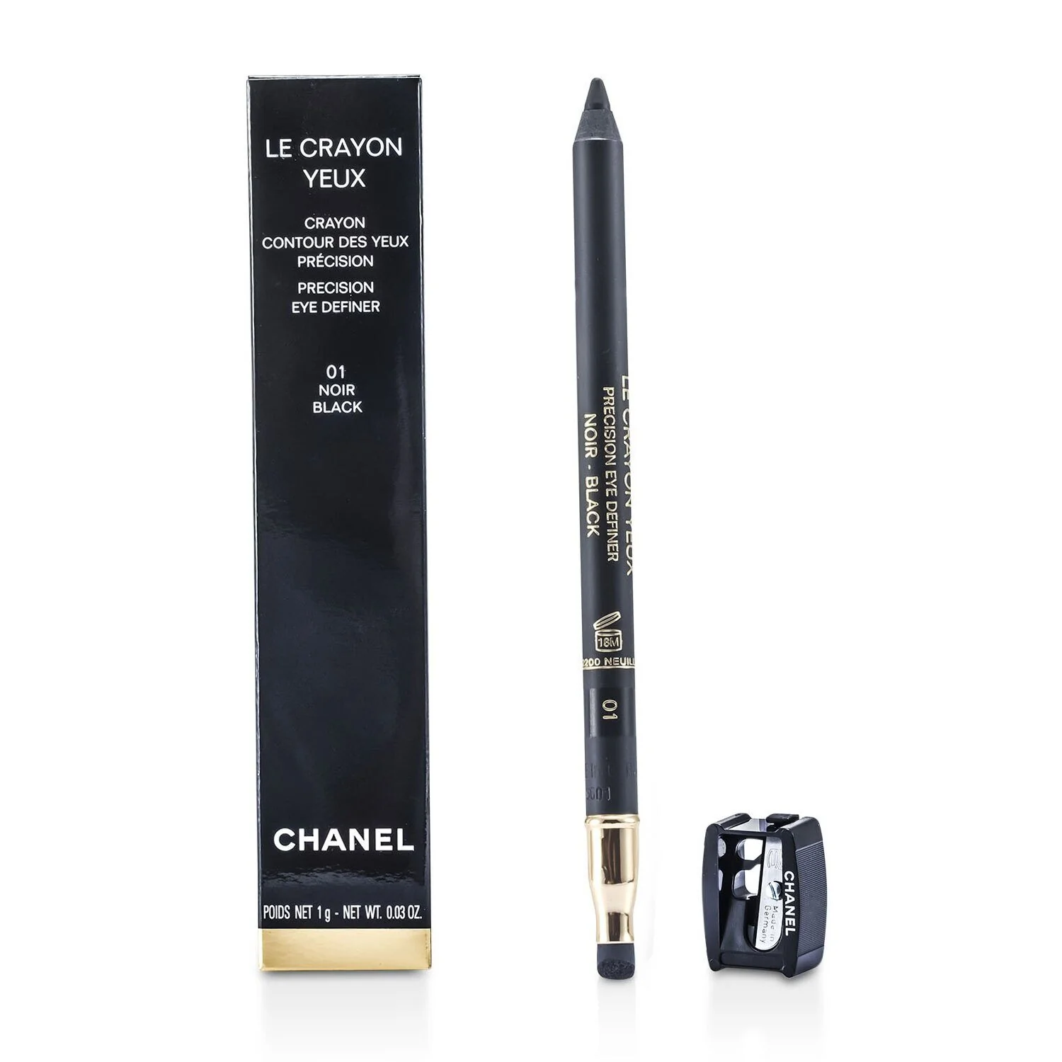 Chanel Le Crayon Yeux - No. 01 Noir  1g/0.03oz - Olabens