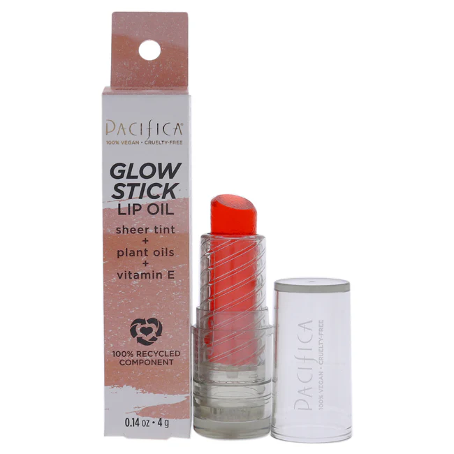 Pacifica Glow Stick Lip Oil - Pale Sunset by Pacifica for Women - 0.14 oz Lip Oil - Olabens
