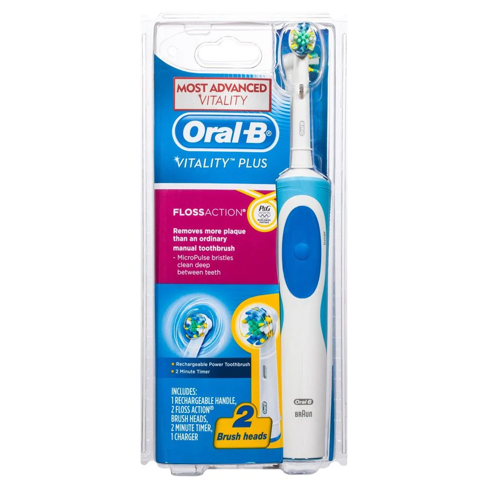 Oral B Power Brush Refill Vit Floss Action 2 Pack - Olabens