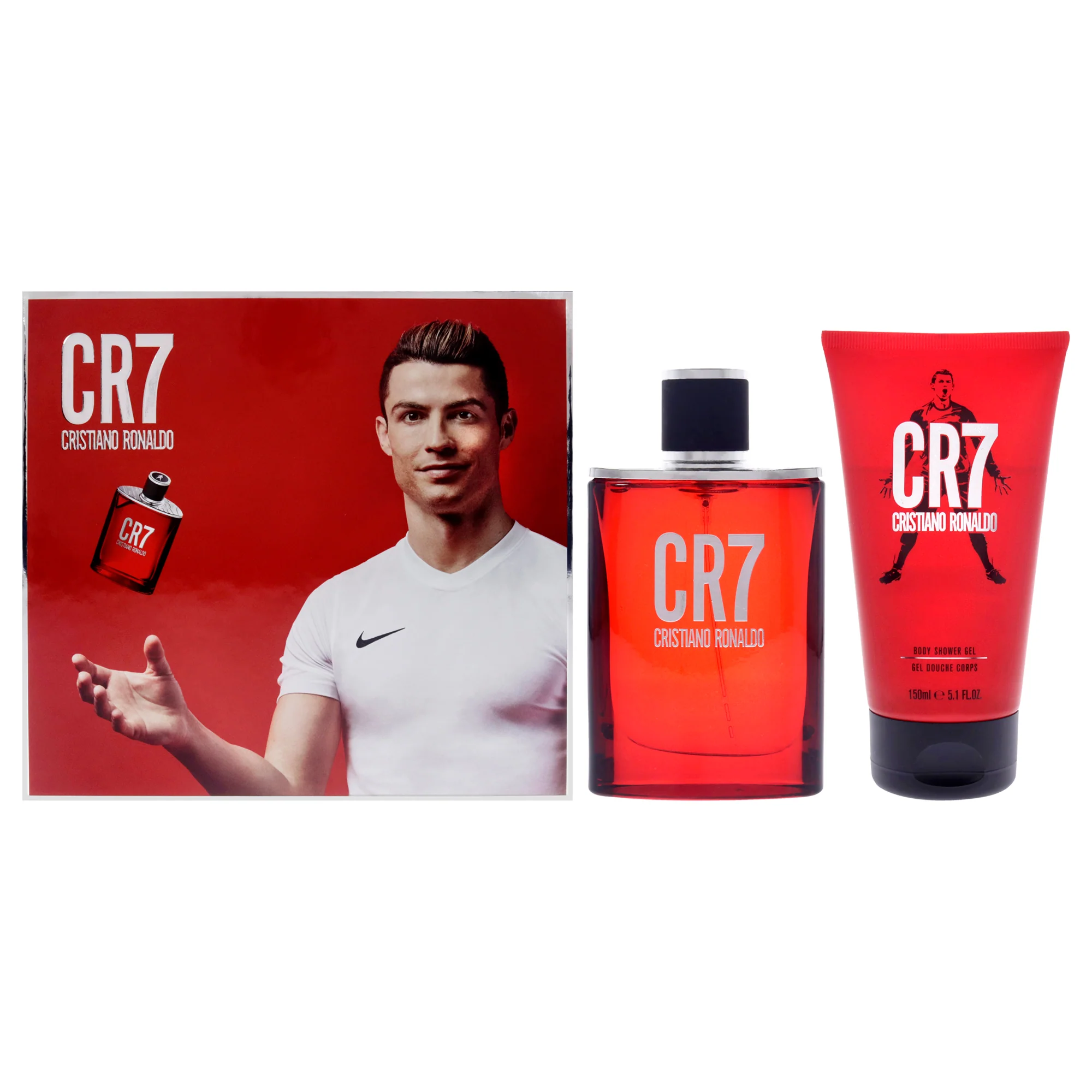 Cristiano Ronaldo CR7 by Cristiano Ronaldo for Men - 2 Pc Gift Set 1.7oz EDT Spray, 5.1oz Shower Gel - Olabens