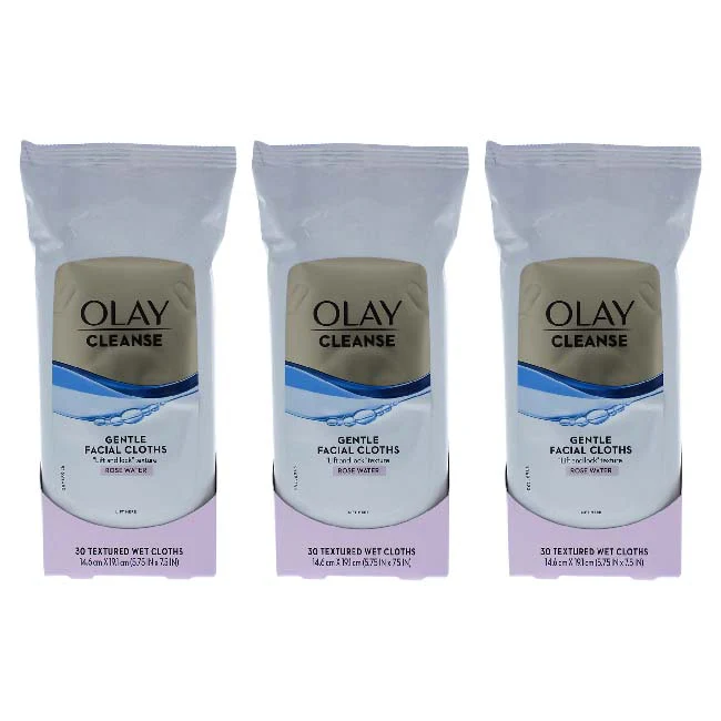 Olay Wet Cleansing Cloths Normal by Olay for Women - 30 Pc Cloths - Pack of 3 - Olabens