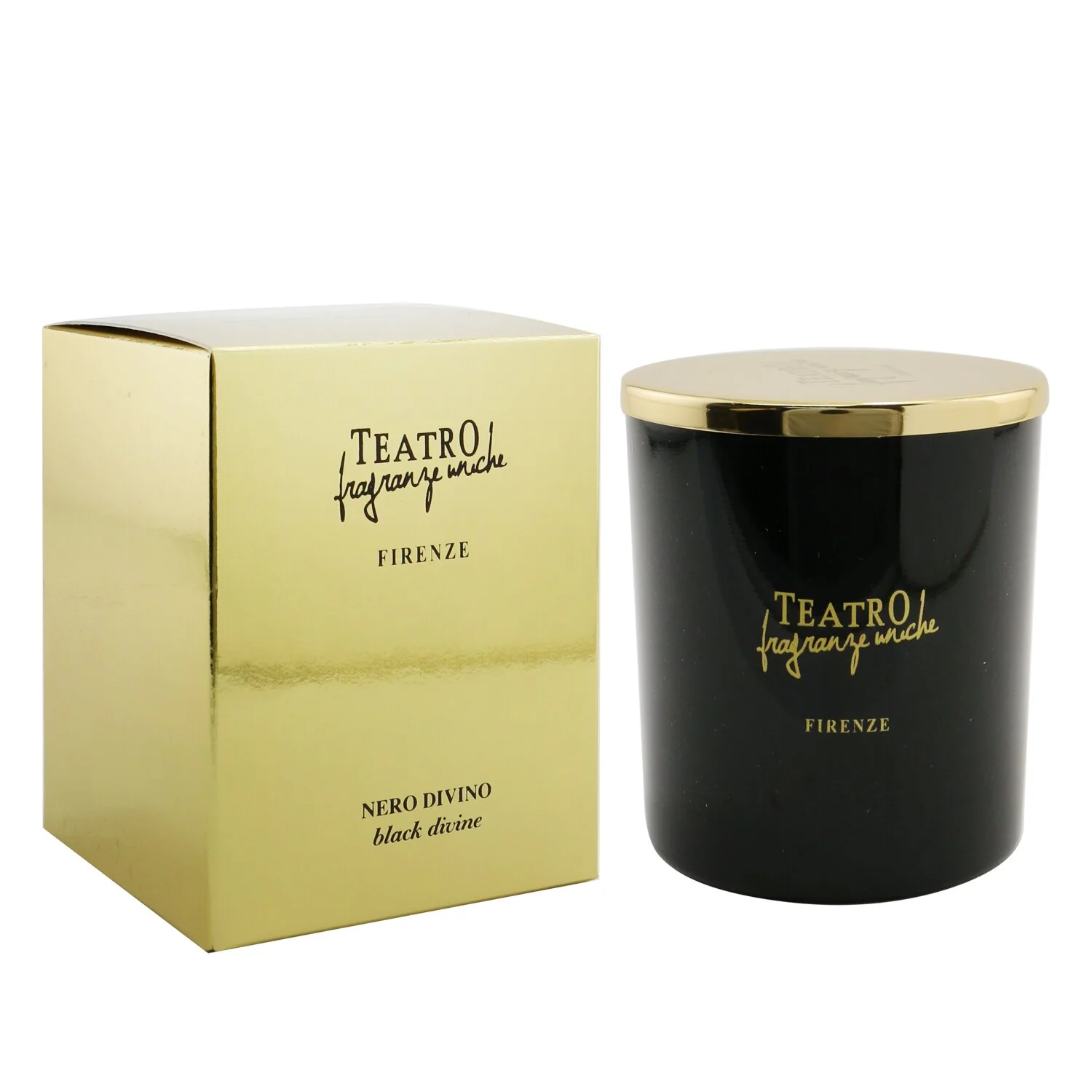 Teatro Scented Candle - Nero Divino (Black Divine)  180g/6.2oz - Olabens