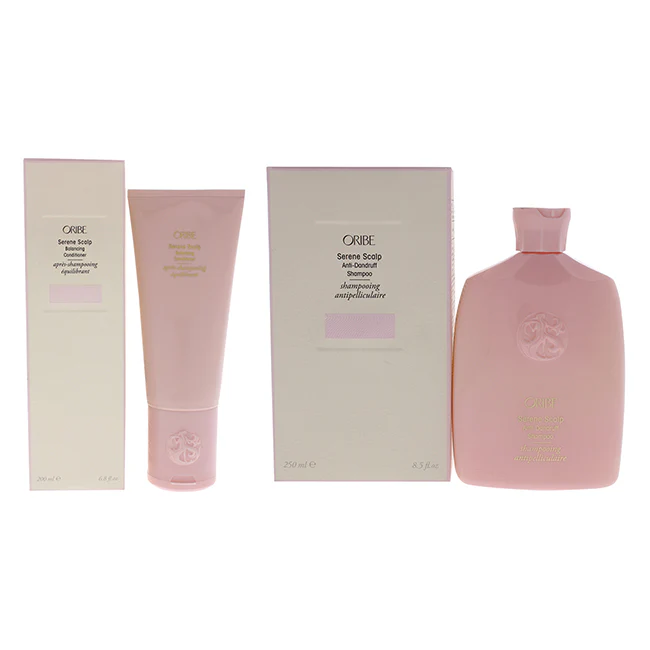 Oribe Serene Scalp Anti-Dandruff Shampoo and Conditioner Kit by Oribe for Unisex - 2 Pc Kit 8.5oz Shampoo, 6.8oz Conditioner - Olabens