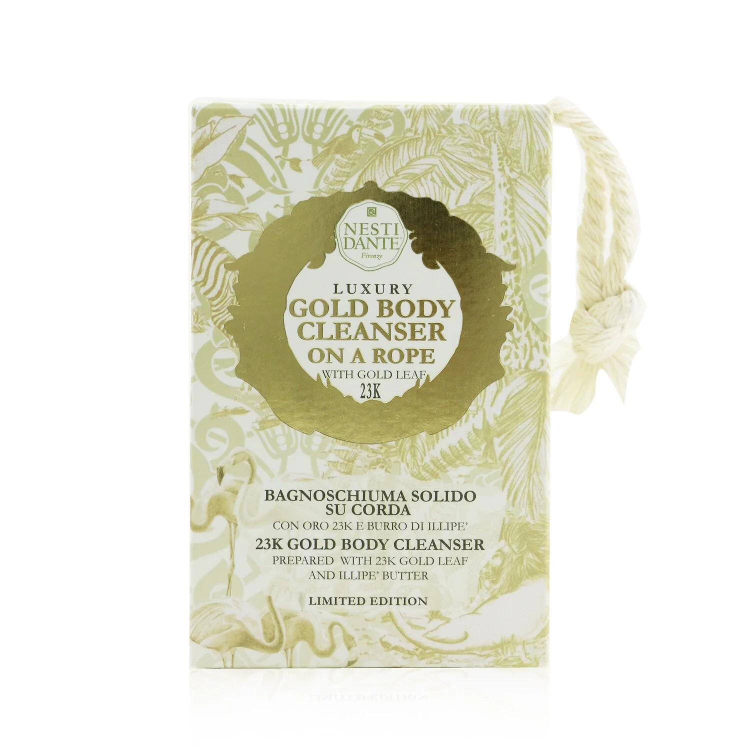 Nesti Dante Luxury Body Cleanser On A Rope - 23K Gold Body Cleanser With Gold Leaf (Limited Edition)  150g/5.3oz - Olabens