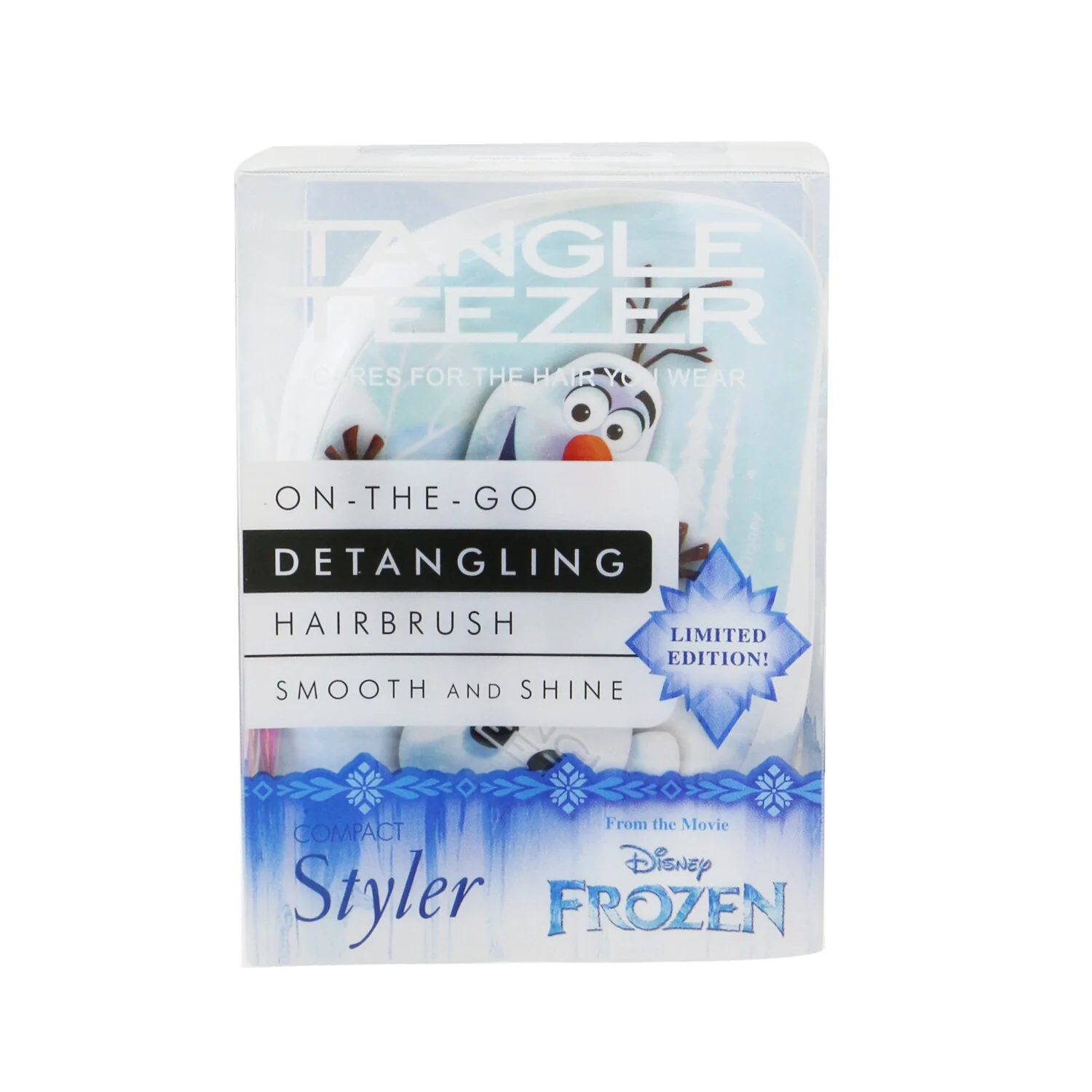 Tangle Teezer Compact Styler On-The-Go Detangling Hair Brush - # Disney Frozen Olaf (Limited Edition)  1pc - Olabens