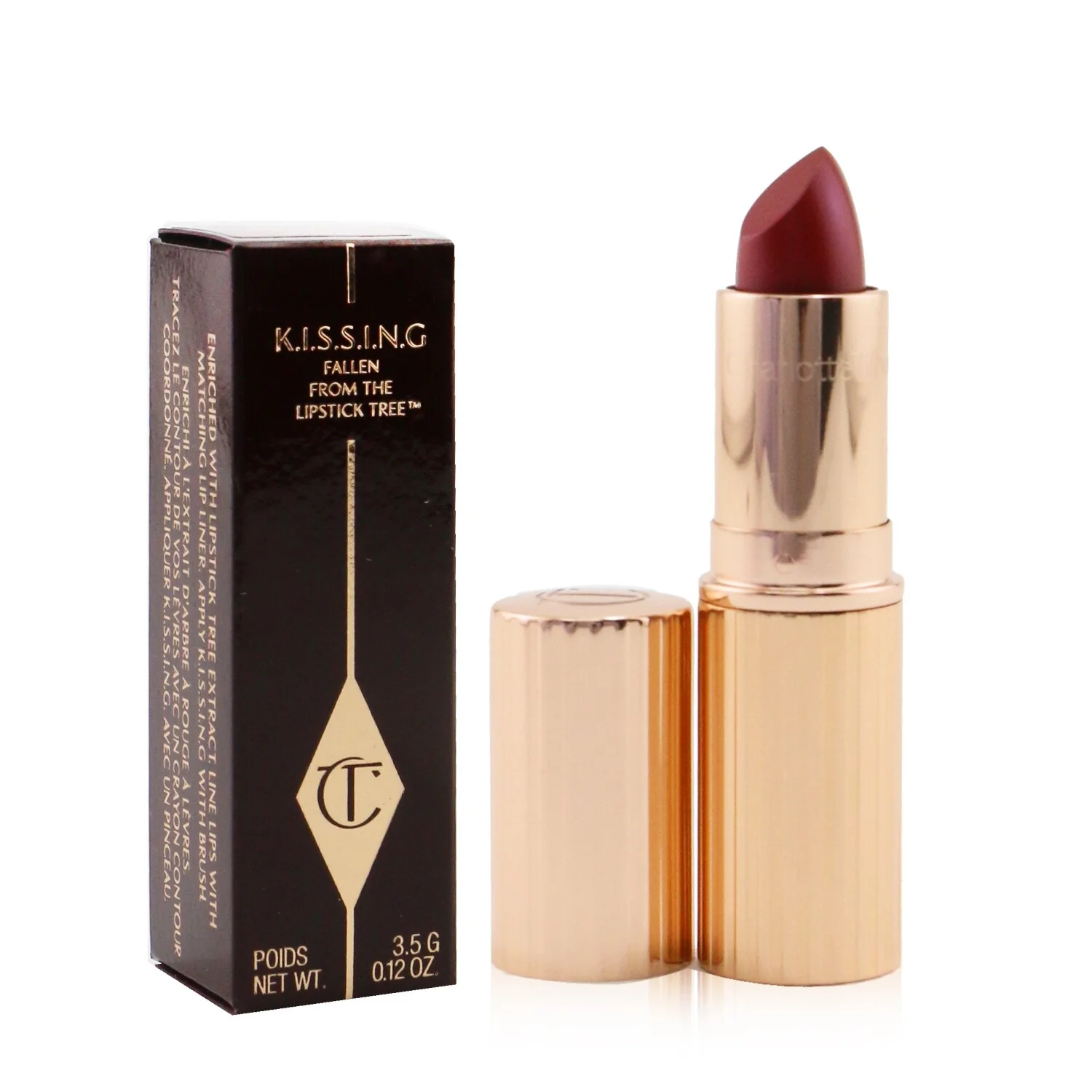 Charlotte Tilbury K.I.S.S.I.N.G Lipstick - # Pillow Talk 3. Intense  3.5g/0.12oz - Olabens