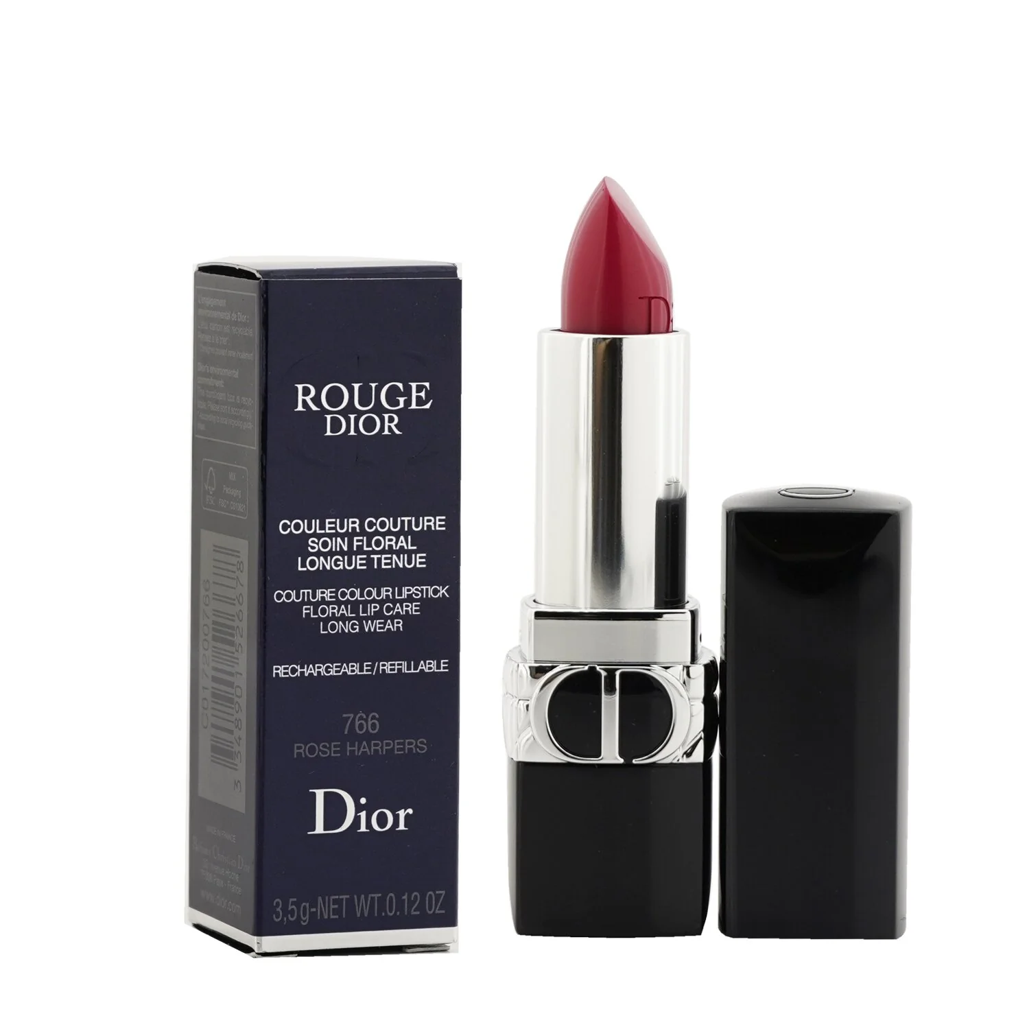 Christian Dior Rouge Dior Couture Colour Refillable Lipstick - # 766 Rose Harpers (Satin)  3.5g/0.12oz - Olabens