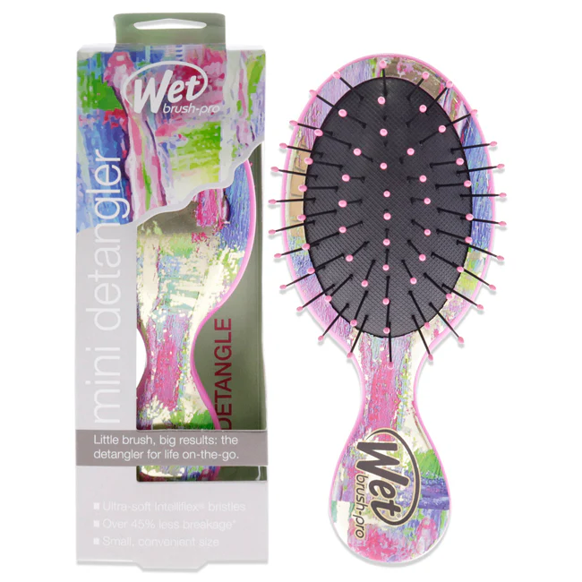 Wet Brush Pro Mini Detangler Bright Future Brush - Pink by Wet Brush for Unisex - 1 Pc Hair Brush - Olabens