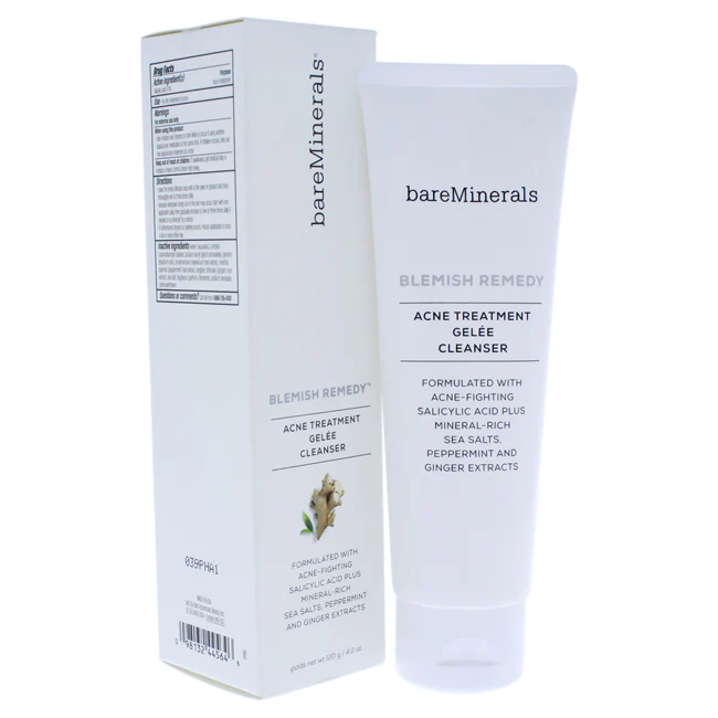bareMinerals Blemish Remedy Acne Treatment Gelee Cleanser by bareMinerals for Unisex - 4.2 oz Cleansing - Olabens