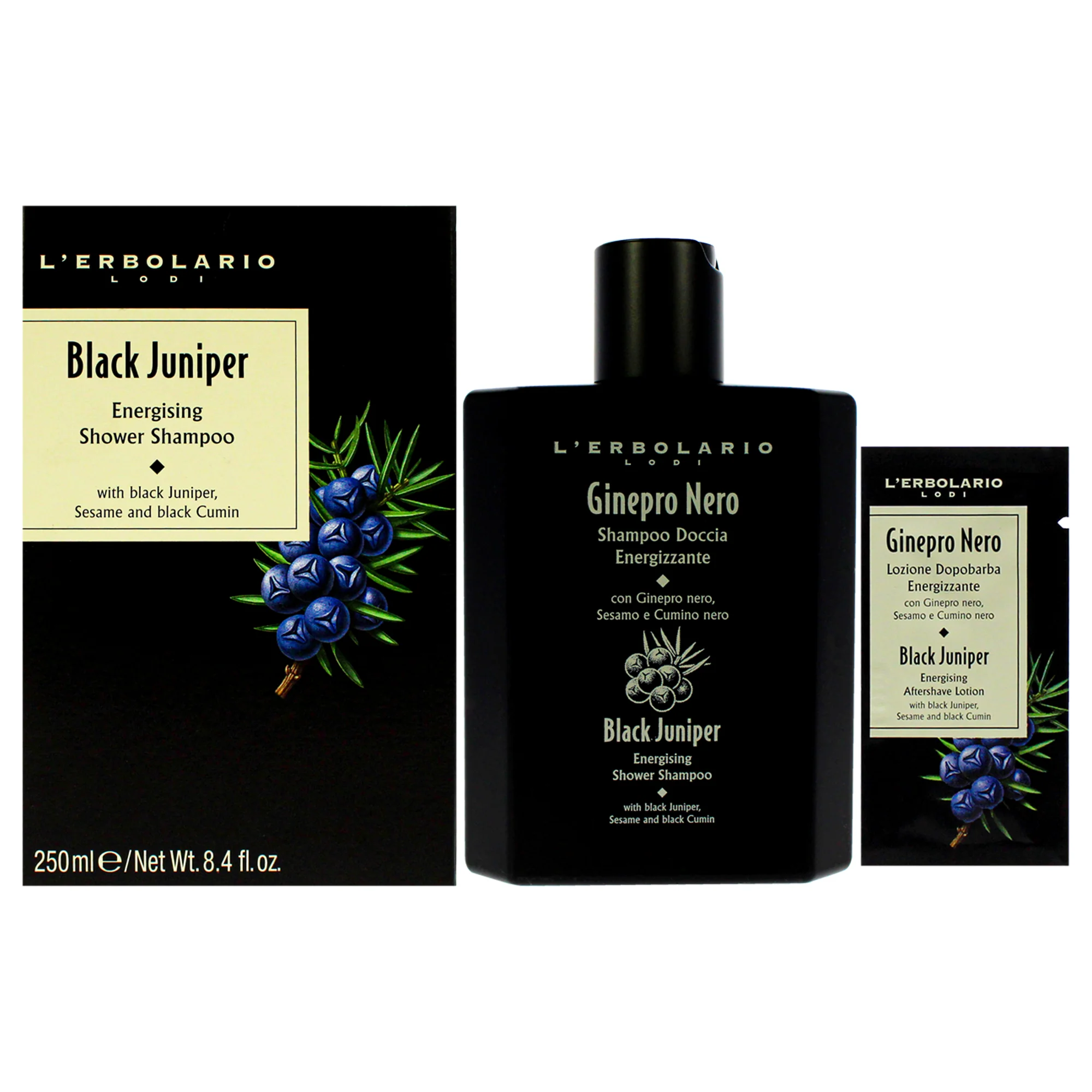 Energising Shower Shampoo - Black Juniper by LErbolario for Unisex - 8.4 oz Shampoo - Olabens