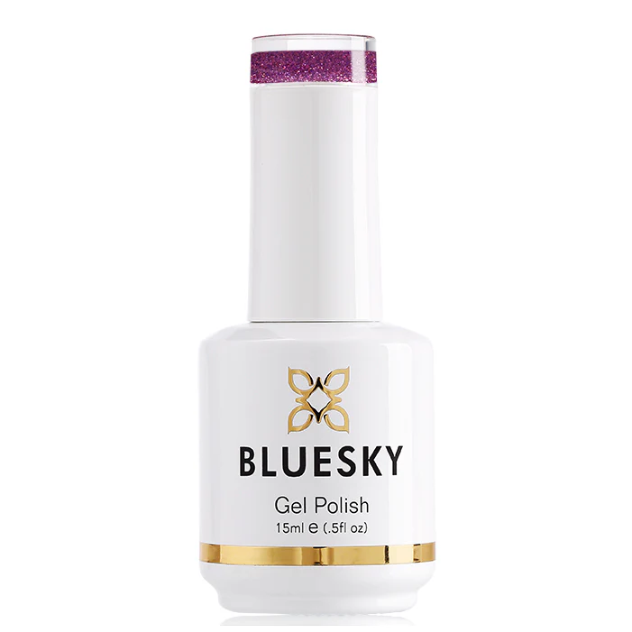 Bluesky Yyf07 Purple Glitter Gel Nail Polish 15ml - Olabens