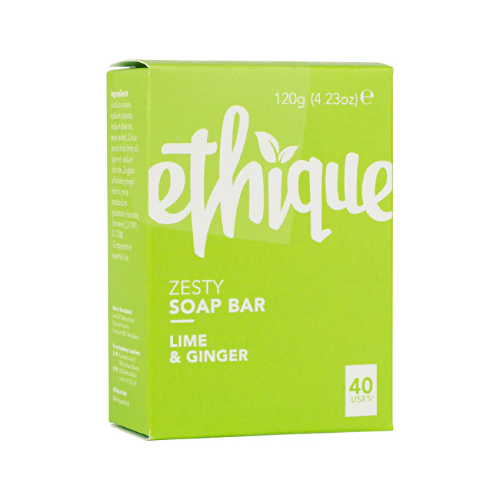 Ethique Solid Bodywash Bar Lime & Ginger 120g - Olabens