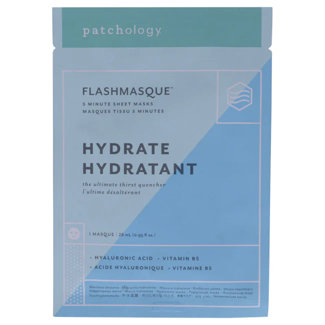 Flashmasque 5 Minute Facial Sheets - Hydratant by Patchology for Unisex - 1 Pc Mask - Olabens