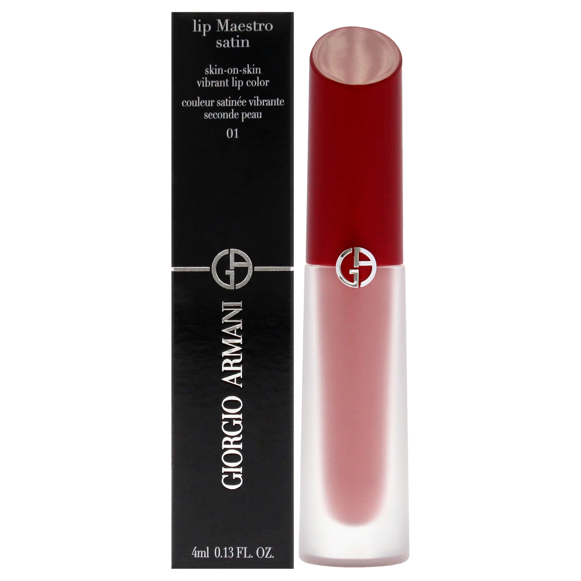 Lip Maestro Satin Lipstick - 01 Summer Adventure by Giorgio Armani for Women - 0.13 oz Lipstick - Olabens
