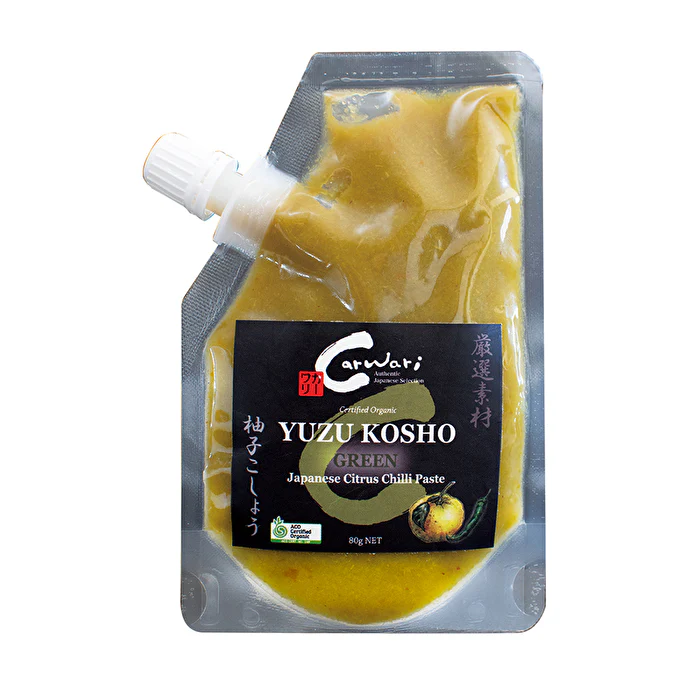 Carwari Organic Yuzu Kosho (Japanese Citrus Chilli Paste) Green (Spouted Pouch) 80g - Olabens