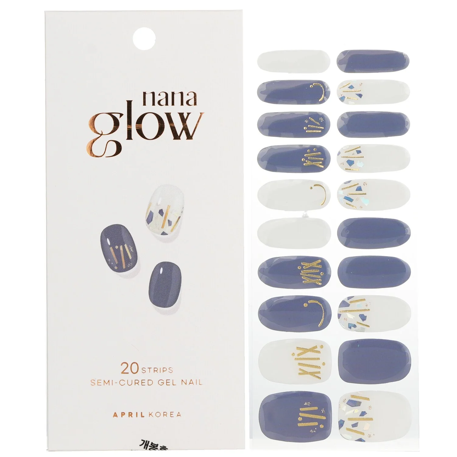 April Korea Nanaglow Nail Sticker - # GN12  20pcs - Olabens