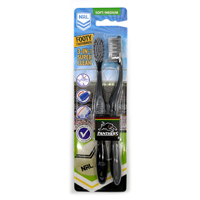 Nrl - 2pk-penerith Panthers Toothbrushes - Olabens