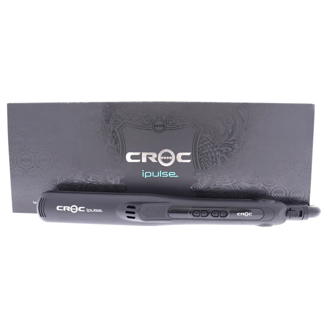 Croc Ipulse 1 Flat Iron - Black by Croc for Unisex - 1.25 Inch Flat Iron - Olabens
