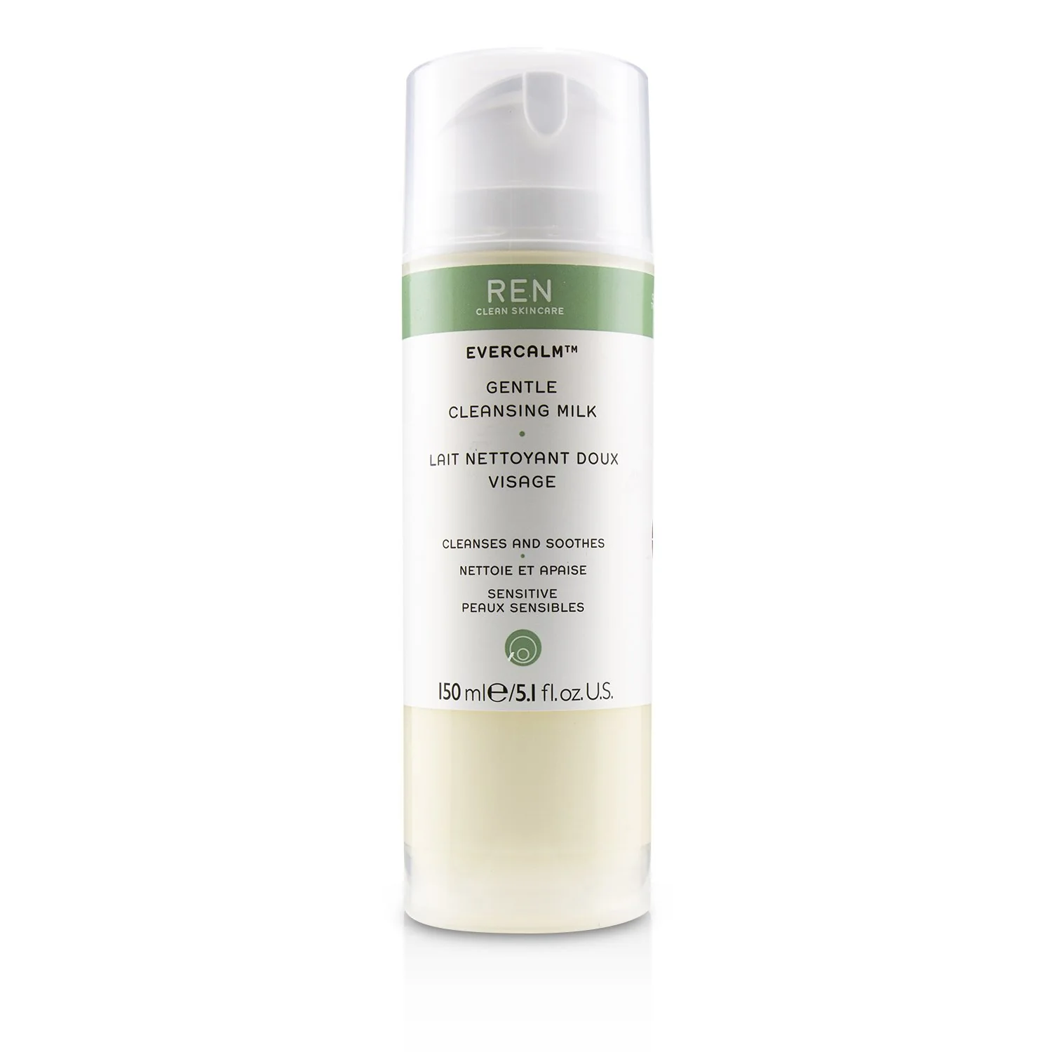 Ren Evercalm Gentle Cleansing Milk (For Sensitive Skin)  150ml/5.1oz - Olabens