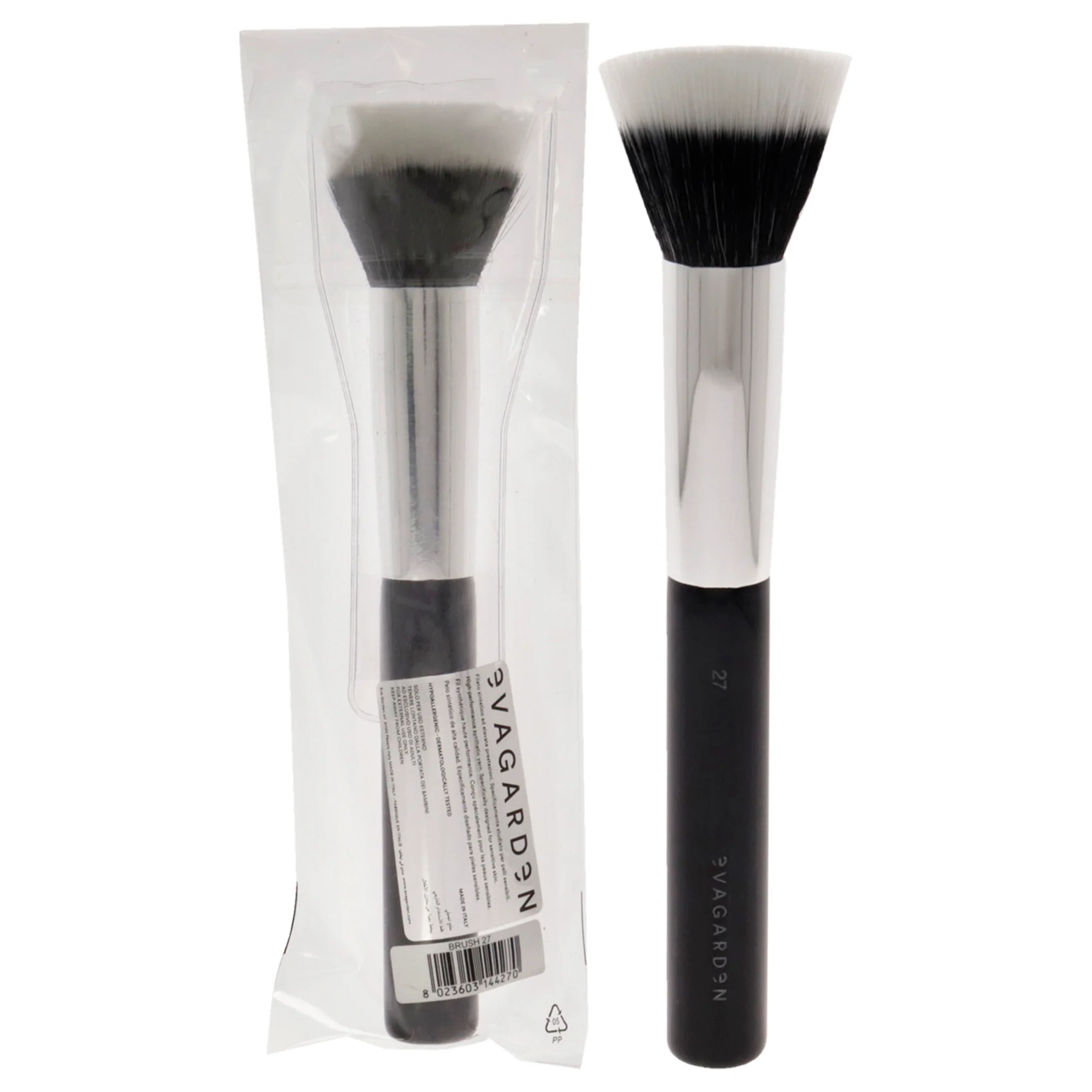 Brush Fluid Foundation - 27 Double Fiber by Evagarden for Women - 1 Pc Brush - Olabens