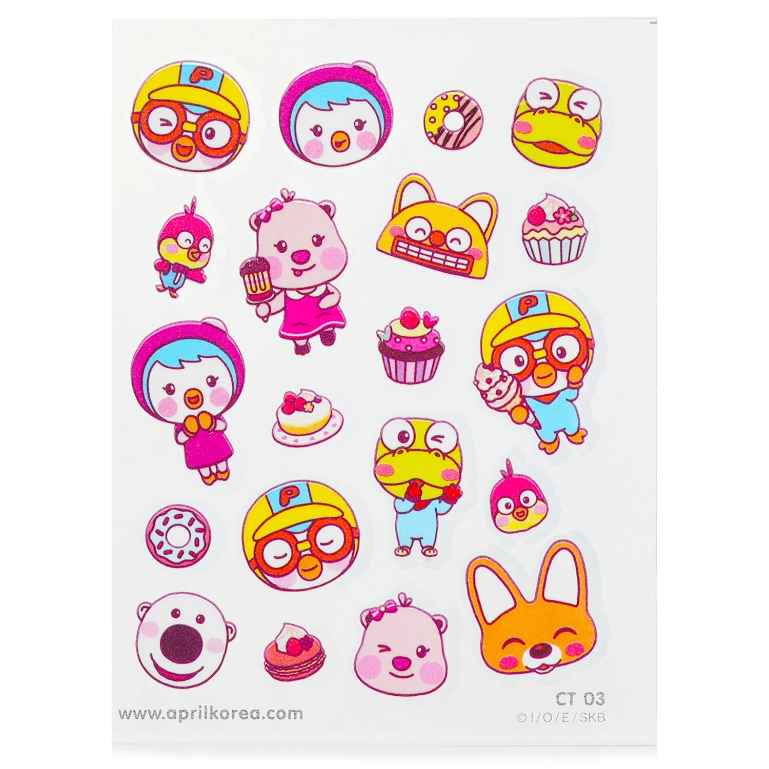 April Korea Pororo Body Sticker - # CT03  1pc - Olabens