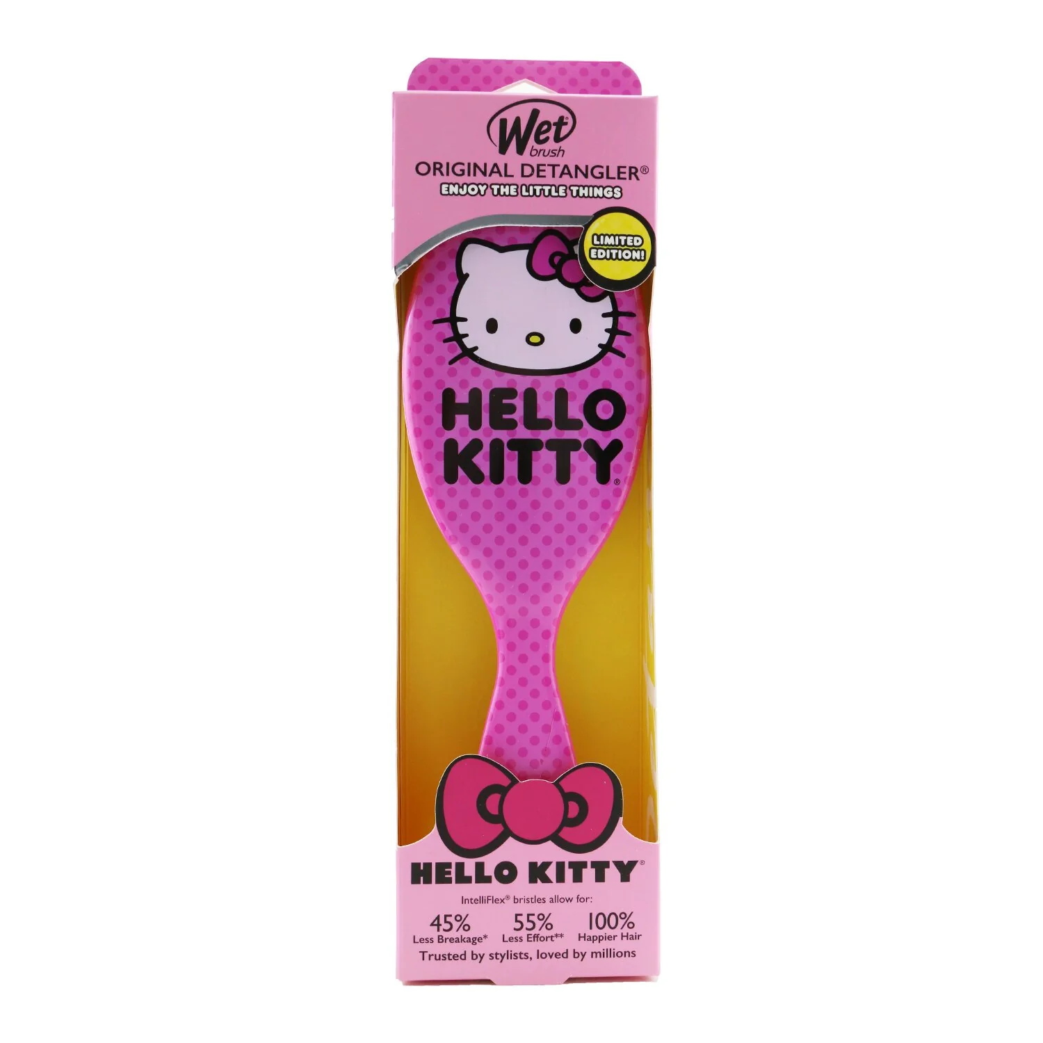 Wet Brush Original Detangler Hello Kitty - # Hello Kitty HK Face Pink (Limited Edition)  1pc - Olabens