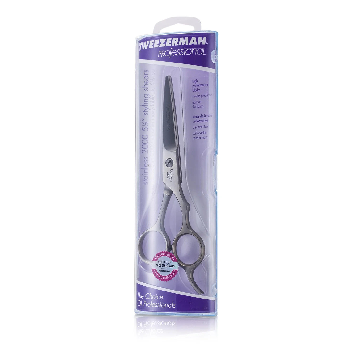 Tweezerman Professional Stainless 2000 5 1/2 Shears (High Performance Blades) - Olabens