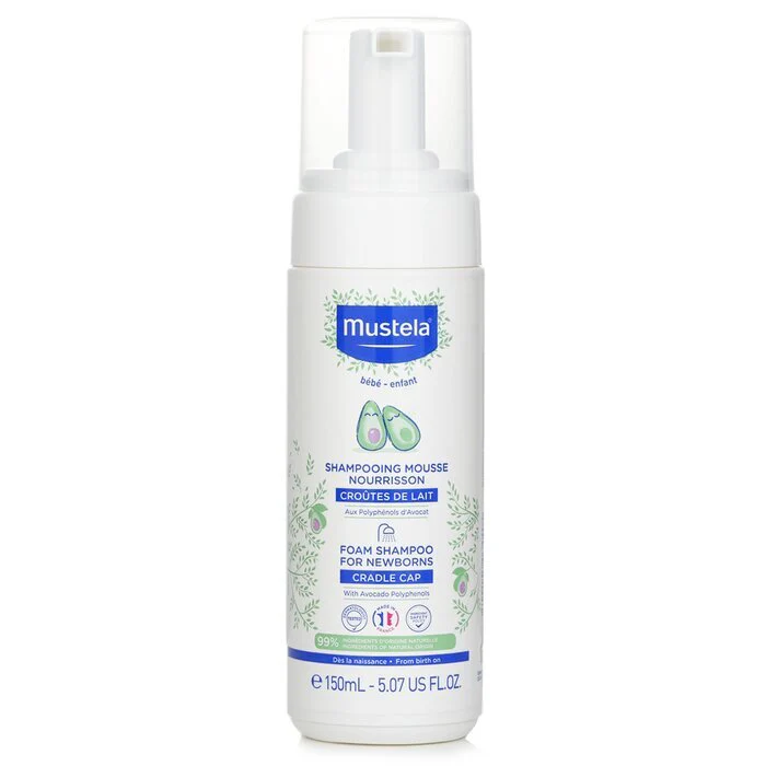 Mustela Foam Shampoo For Newborns 150ml/5.07oz - Olabens